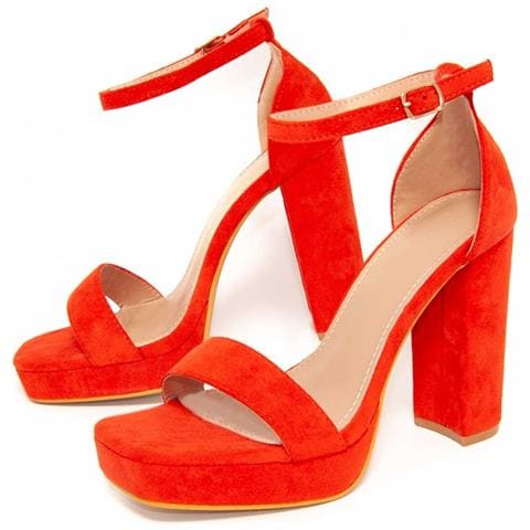 Sandalo Con Tacco Altsan Arancione Arancio Materiale Sintetico - Foto 1