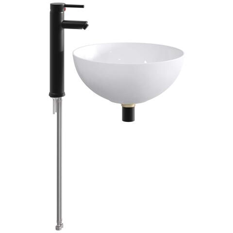 Lavabo da bagno Nero Opaco 35,5 x 35,5 x 14,5 cm Metallo - Foto 1