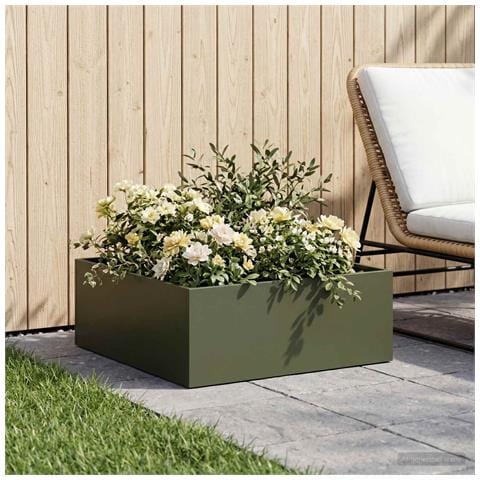Vaso da giardino Verde Oliva 40 x 40 x 20 cm - Foto 2