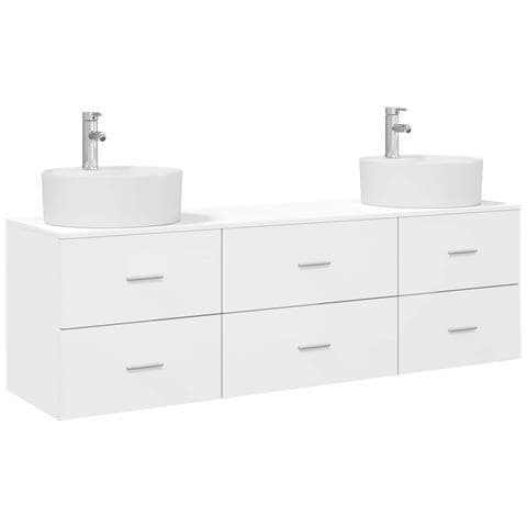 Set di Armadi da Bagno 3 pz Bianco 62,5 x 44,5 x 50 cm - Foto 1