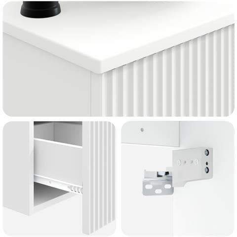 Set di mobili per il bagno 3 pz Bianco Lucido - Foto 10