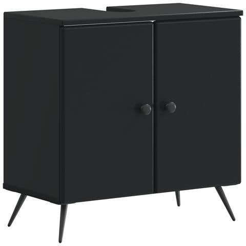 Armadio per Lavabo da Bagno BREDA Nero 59,5 x 31,5 x 59 cm - Foto 1