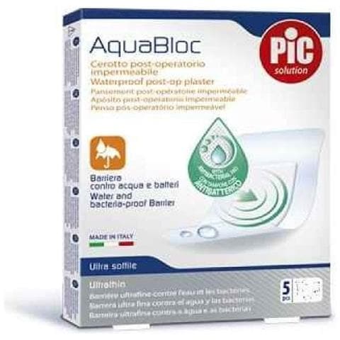 Cerotto Pic Aquabloc 10X12 Sterile Antibatterico 5 Pezzi - Foto 1