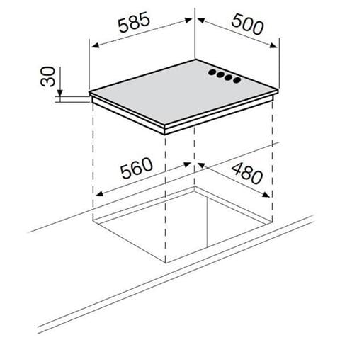 Piano Cottura GTL64WH a Gas 4 Fuochi Gas Colore Bianco con FSD - Foto 2