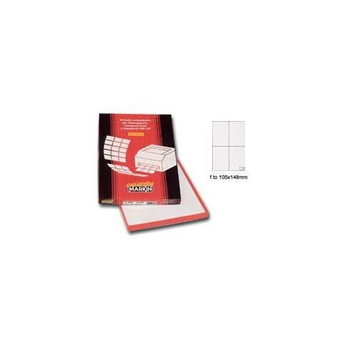 etichetta adesiva c / 519 bianca 100fg a4 105x148mm (4et / fg) markin - Foto 1