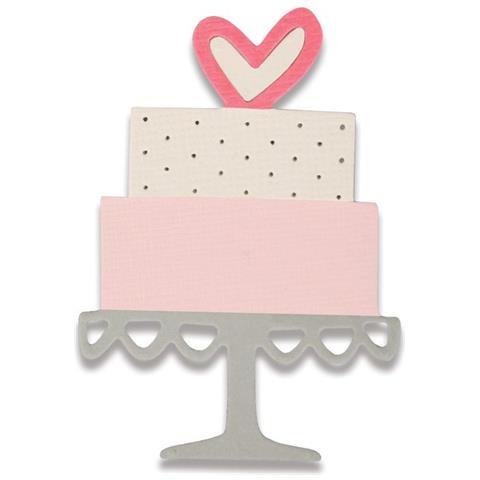 Fustella Fustelle Thinlits Torta Compleanno Matrimonio Big Shot Sizzix 661784 - Foto 1