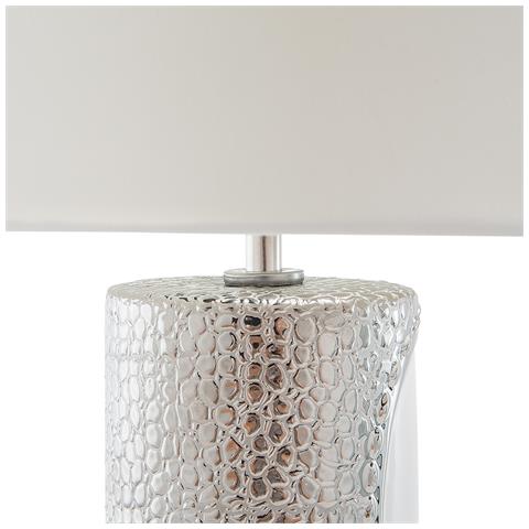 Lampada Da Tavolo Moderna In Color Bianco / argento Aiken - Foto 30