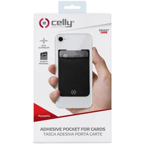 Tasca Portacarte Adesiva POCKETFIX per Smartphone Nero - Foto 2