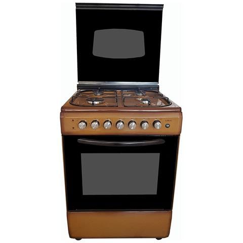 LAREL Cucina Elettrica 4 Fuochi a Gas Forno Elettrico Termoventilato Dimensioni 60 x 60 cm Colore Marrone LAREL Cucina Elettrica 4 Fuochi a Gas Forno Elettrico Termoventilato Dimensioni 60 x 60 cm Colore Marrone