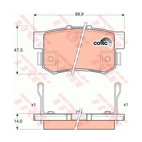 Kit Pastiglie Freno Gdb3175 - Foto 1