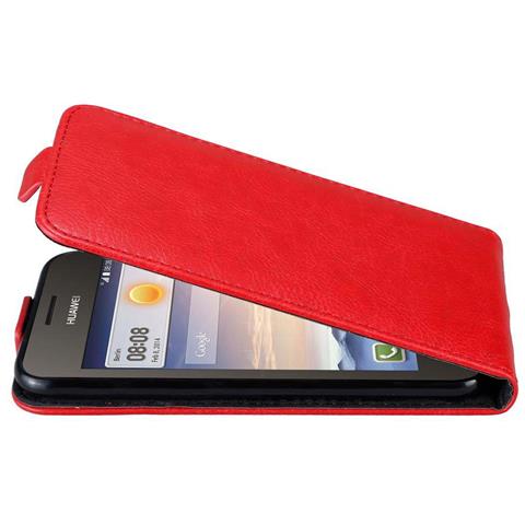 Custodia Compatibile Con Huawei Y330 In Rosso Mela - Coperchio Protettivo In Design Flip Con Chiusura Magnetica - Foto 10