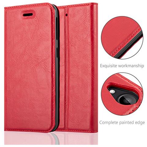 Custodia Compatibile Con Htc Desire 530 / 630 In Rosso Mela - Coperchio Protettiva Con Chiusura Magnetica, Funzione Stand E Tasca Per Le Carte - Foto 2