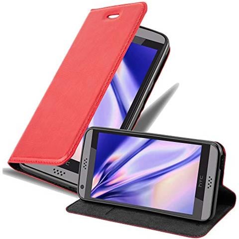 Custodia Compatibile Con Htc Desire 530 / 630 In Rosso Mela - Coperchio Protettiva Con Chiusura Magnetica, Funzione Stand E Tasca Per Le Carte - Foto 1