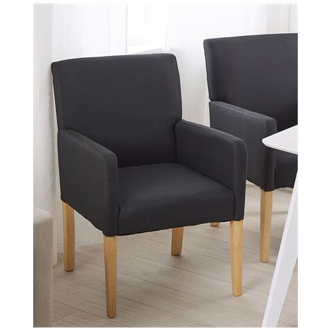 Sedia In Tessuto Nero Rockefeller - Foto 14