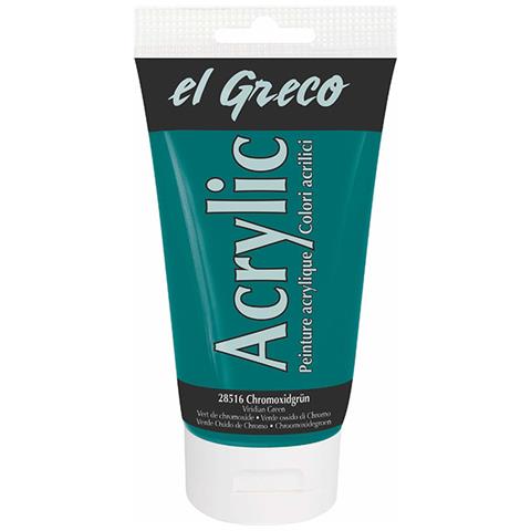 Colore Acrilico El Greco 150 Ml Viridian Verde - Foto 1
