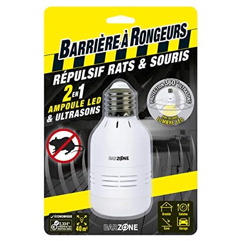 Barriera Per Roditori, Repellente Per Ratti E Topi E Ultrasuoni Lampadina Led 2 In 1, Portata Di 40 M2 - Foto 1