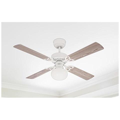 Westinghouse Ventilatore A Soffitto Vegas E27, 60 W, Finitura, Pale In Bianco / pino Chiaro - Foto 2