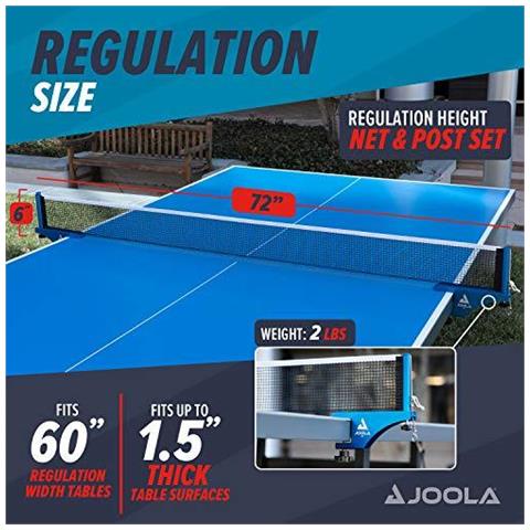 Professionale Del Grado Wx Alluminio Indoor Outdoor Rete Da Ping Pong E Post Set - Quick Setup - 72in Regolamento Ping Pong Net - Reinforced Miscela Del Cotone Netto W Regolabile Sistema Di Tensionamento - Foto 4