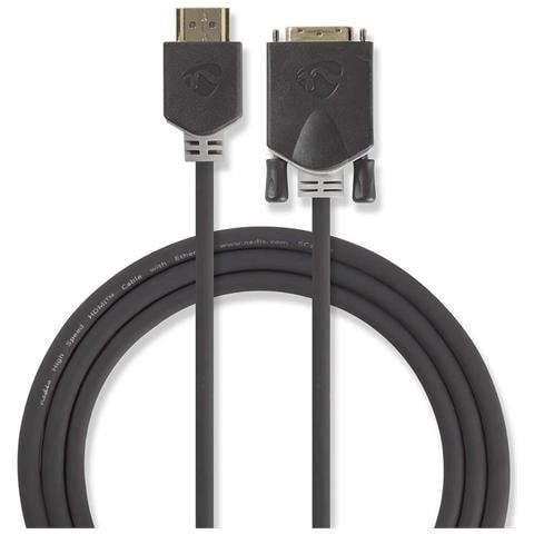 CCBW34800AT20 cavo di interfaccia e adattatore HDMI Connector DVI-D 24+1-Pin Male Antracite - Foto 1