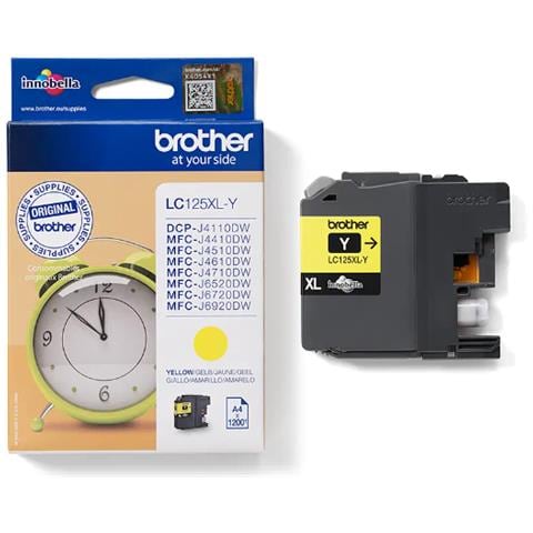 LC125XLY Cartuccia Ink Originale Giallo per MFC-J6520DW / DCP-J4110DW / MFCJ4710DW Capacità 1200 Pagine - Foto 1