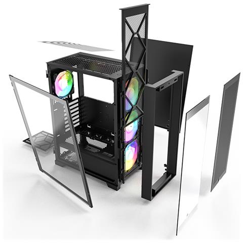 AIR 1000 PREMIUM Midi Tower Nero - Foto 8