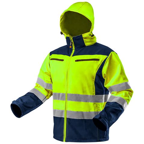 Giacca Da Lavoro Warning Softshell Con Cappuccio, Gialla, Taglia M - Foto 1