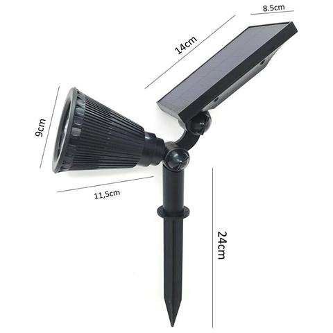 Faro Led Pannello Solare Faretto. Ricaricabile 7 W Luce Calda Da Giardino - Foto 4