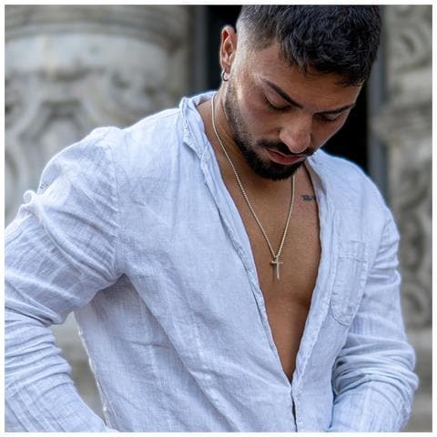 Collana Da Uomo In Acciaio Serasar Collana A Sospensione In Acciaio Inossidabile Per Uomo - Croce Della Bibbia Di Gesù - Argento - Lunghezza 50cm - Regalo Perfetto Per Il Natale [trust] - Foto 5
