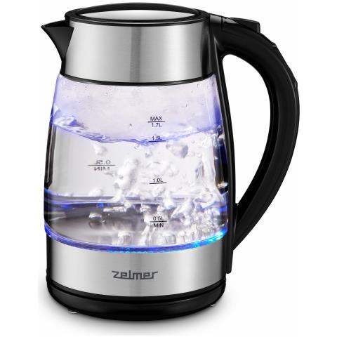 ZCK8026 bollitore elettrico 1,7 L 2200 W Nero, Trasparente - Foto 1