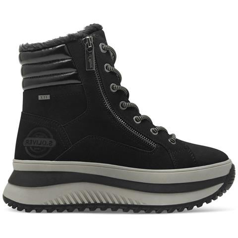 Black Casual Closed Booties Stivaletti Sintetico E Tessile Scarpe Donna Nero Eu 38, 5-26238-43 001 - Foto 2