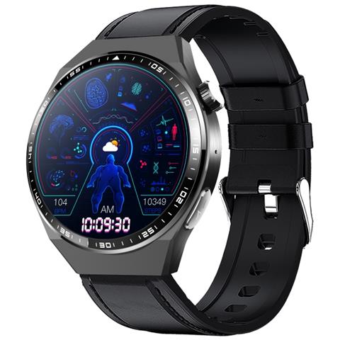 Smartwatch Con Ecg, Analisi Della Composizione Corporea, Analisi Della Composizione Del Sangue (acido Urico, Lipidi Nel Sangue) Black Leather Strap - Foto 8