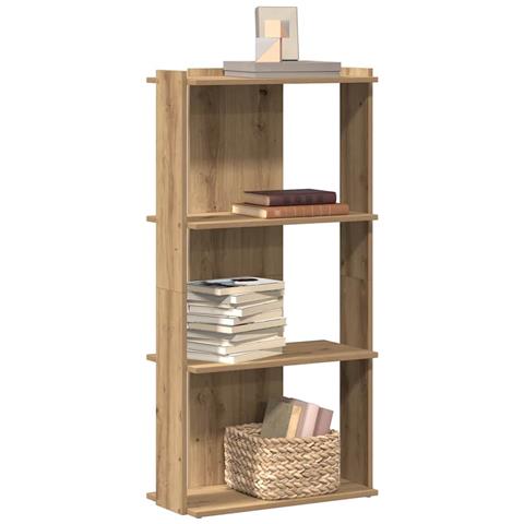 Libreria A 3 Ripiani Rovere Artigianale 60x30x120 Cm Truciolato - Foto 1