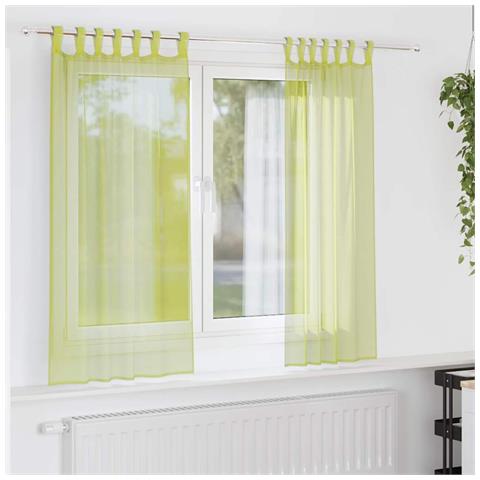 Tende In Voile Con Linguetta 2 Pz Verde Mela - Foto 2