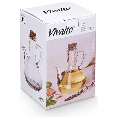 Dam Porron Vaso Olio Tappo Sughero 12x9,5x14,5 Cm. Colore Trasparente - Foto 2