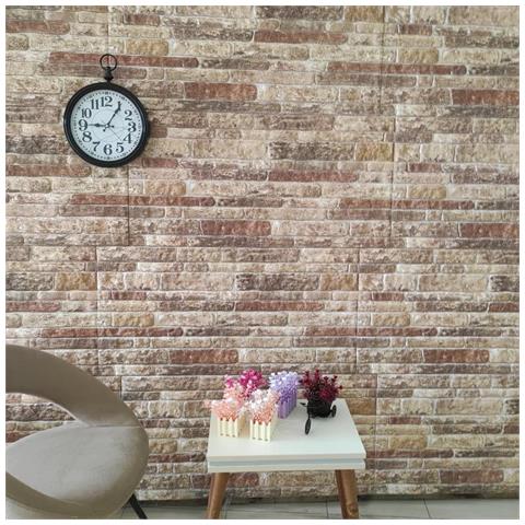 Lusso Casadino -  Pannelli Murali 3d Con Design A Mattoni Multicolore 10 Pz Eps - Foto 7