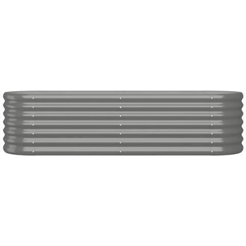 Letto Giardino Acciaio Verniciato A Polvere 152x40x36 Cm Grigio - Foto 2