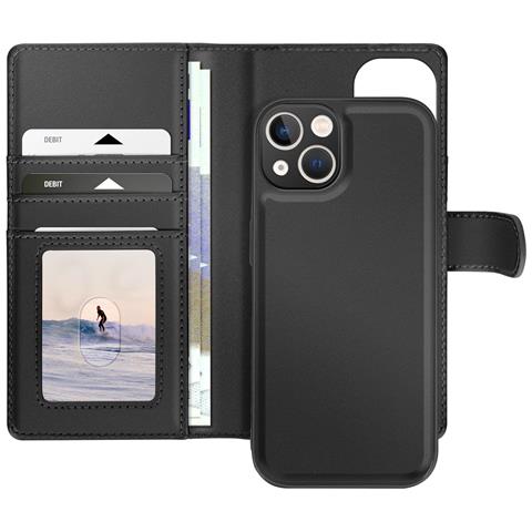 Custodia Iphone 14 Con Cover Rimovibile, Nero - Foto 1
