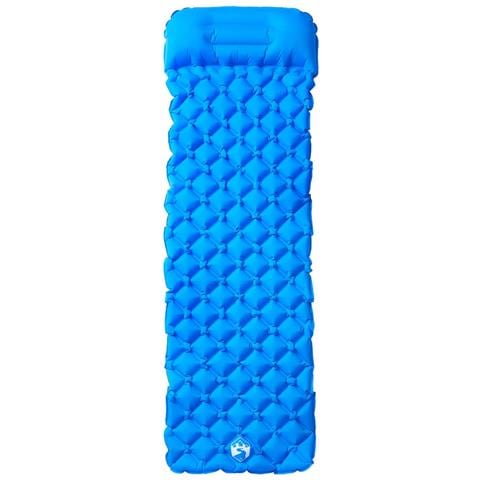 Materasso da Campeggio Gonfiabile con Cuscino 1 Persona Blu - Foto 2