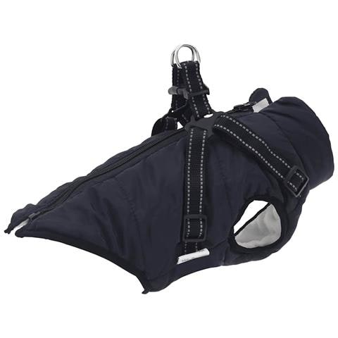 Cappotto Cani Imbracatura Impermeabile Riflettente Blu Navy L32 - Foto 1