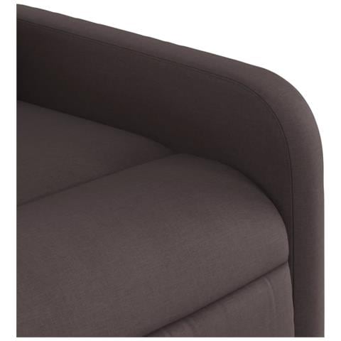 Poltrona Massaggiante Reclinabile Marrone Scuro in Tessuto - Foto 9