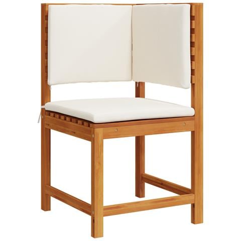 Poltrona d'angolo con cuscini in legno massello di acacia - Foto 1