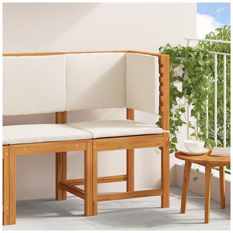 Poltrona d'angolo con cuscini in legno massello di acacia - Foto 2