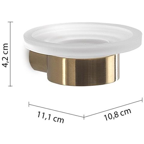 Portasapone Da Muro In Ottone E Cromall Pi11 Serie Pirenei Oro Matt - Foto 2