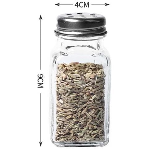 Confezione Da Due Saliera Pepiera In Vetro Con Coperchio Ultra Compatta, Trasparente - Foto 4