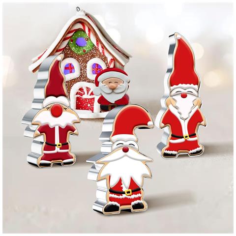 Set Di Formine Natalizie Per Biscotti 3 Pezzi Acciaio Inossidabile 13,5cm - Foto 7