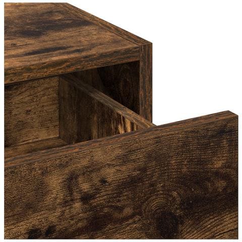 Tavolo da Toeletta Appeso al Muro Rovere Affumicato 83x40x70 cm - Foto 9