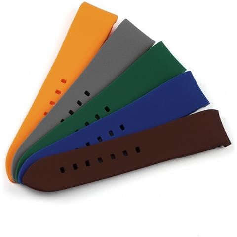 Cinturino Universale In Silicone Per Smartwatch Con Estremità Curva, Compatibile Con Samsung, Huawei, Xiaomi Orange 22 Mm - Foto 2