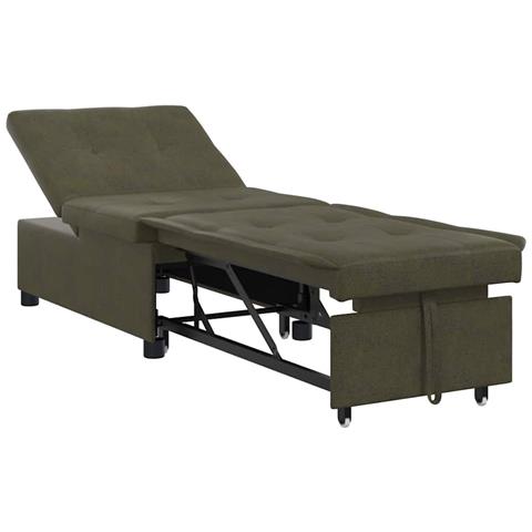 Divano Letto Verde militare 67 x 194 x 38 cm - Foto 1