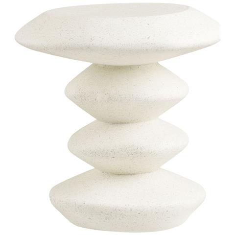 Tavolino Blackburn - Bianco - Fibra Di Argilla - 36x36x45,5 Cm - Foto 1