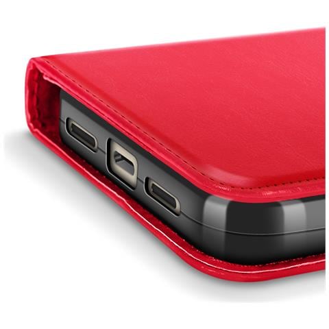Custodia A Portafoglio Per Google Pixel 10 Pro Xl Con Cinturino Da Polso E Funzione Di Supporto, Rosso - Foto 2